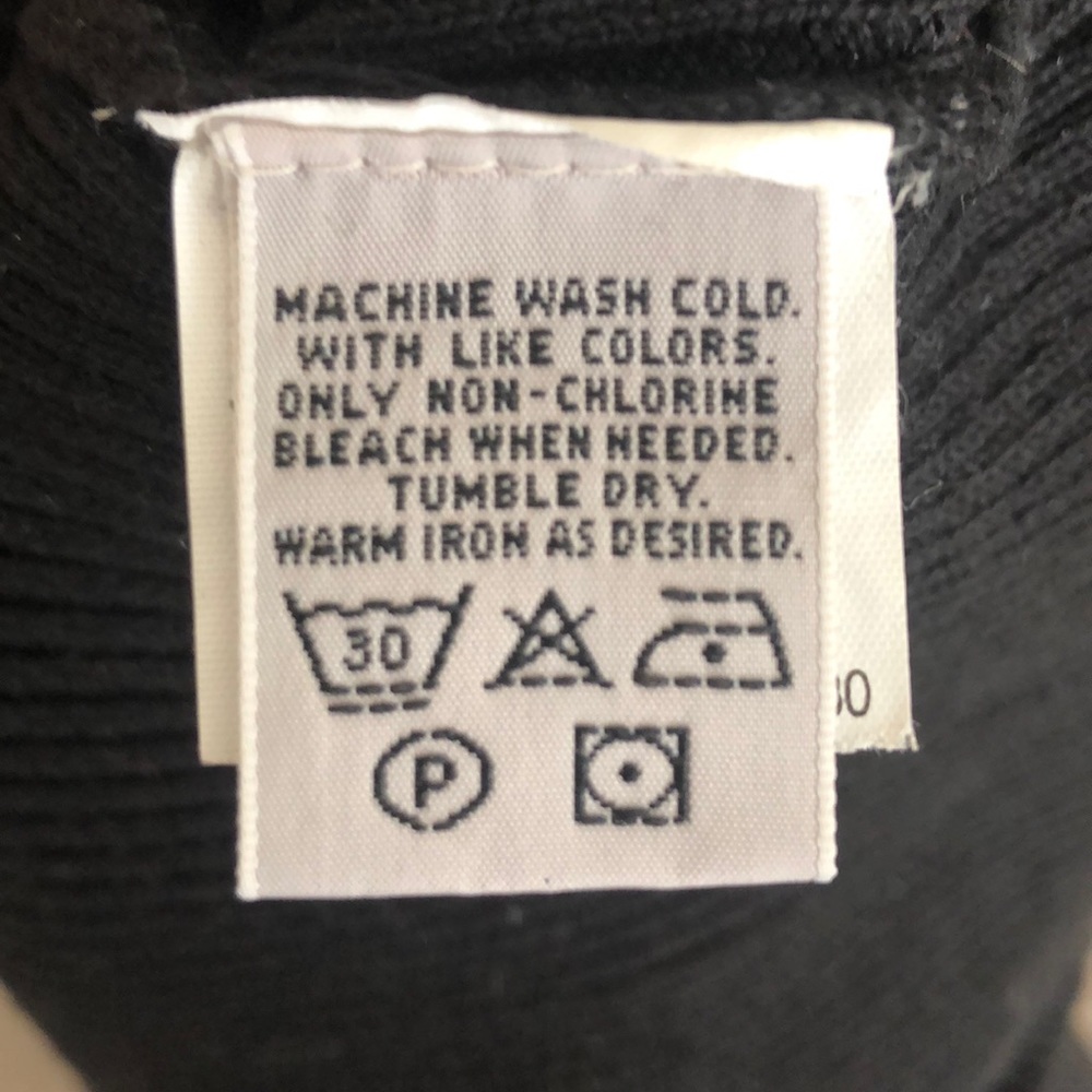 Vintage Eddie Bauer Ribbed Black Crew Neck Sweater Small - Picture 4 of 5